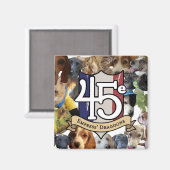 45e huisdieren op je koelkast magneet (Voorkant / Achterkant)