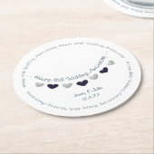 45e huwelijksdag sapphire ronde kartonnen onderzetter (Gebogen)