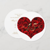 45e huwelijksverjaardag Rode Rozen Hart Elegant Kaart (Voorkant / Achterkant)