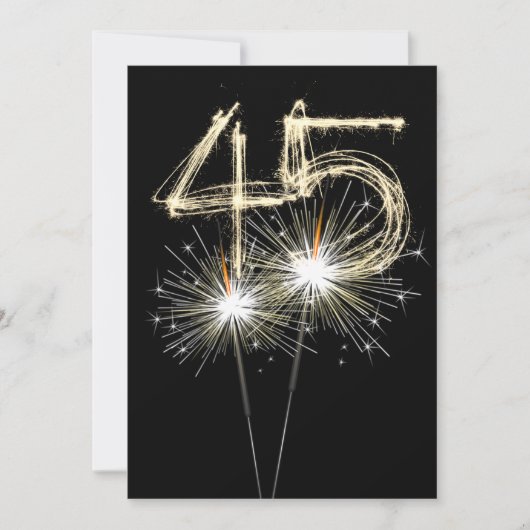 45e jaarsparklers kaart (Voorkant)