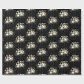 45e jaarsparklers op zwart cadeaupapier (Vlak)