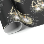 45e jaarsparklers op zwart cadeaupapier (Rol Hoek)