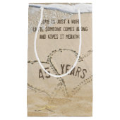 45e Jubileum Beach Hearts and Starfish Klein Cadeauzakje (Voorkant)