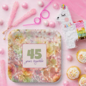 45e Jubileum Cosmos Floral Design Papieren Bordje (Feest)