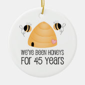 45e Jubileum Couple Gift Keramisch Ornament (Voorkant)