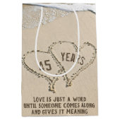 45e Jubileum  doorsnede Gemiddelde Gift Bag Medium Cadeauzakje (Voorkant)