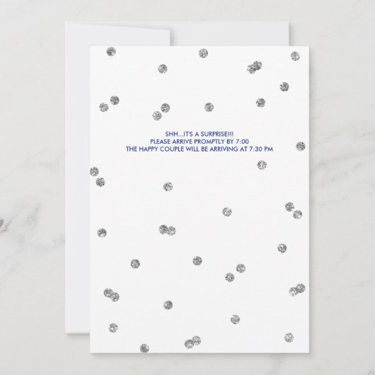 45e Jubileum Glitter Confetti Surprise Party Kaart (Achterkant)