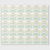 45e Jubileum Love Heart Gift Wrap Cadeaupapier (Vlak)