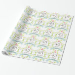 45e Jubileum Love Heart Gift Wrap Cadeaupapier<br><div class="desc">Prachtig verpakkingspapier met hart en bloem 45 jaar samen met een ontwerp van 45e Jubileum voor paren om je speciale cadeau voor degene waar je van houdt,  in te pakken.</div>