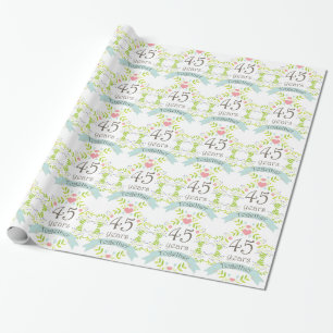 45e Jubileum Love Heart Gift Wrap Cadeaupapier