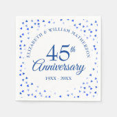 45e Jubileum Love Hearts Confetti Servet (Voorkant)