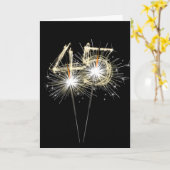 45e Jubileum op zwarte reservekopers Kaart (Gele Bloem)