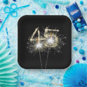 45e Jubileum-partijbrochure op zwart Papieren Bordje (Feest)