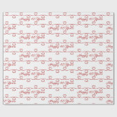 45e Jubileum Red Hearts Cadeaupapier (Vlak)