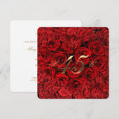 45e Jubileum Rood rozen Hart Elegant I Kaart (Voorkant / Achterkant)