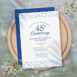 45e Jubileum Sapphire Blue Love Hearts Kaart<br><div class="desc">Met delicate sapphire blue love harten confetti. Personaliseer uw speciale 45e of 65e trouwdag informatie in de geheime typografie. Ontworpen door: Thisnotme©</div>