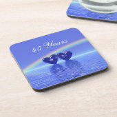 45e Jubileum Sapphire Hearts Bier Onderzetter (Linkerzijde)