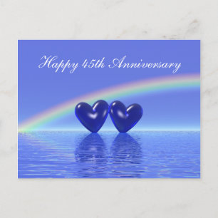 45e Jubileum Sapphire Hearts Briefkaart