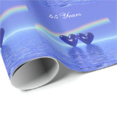 45e Jubileum Sapphire Hearts Cadeaupapier (Rol Hoek)