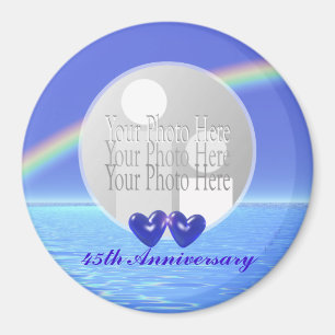 45e Jubileum Sapphire Hearts (foto-lijst) Magneet