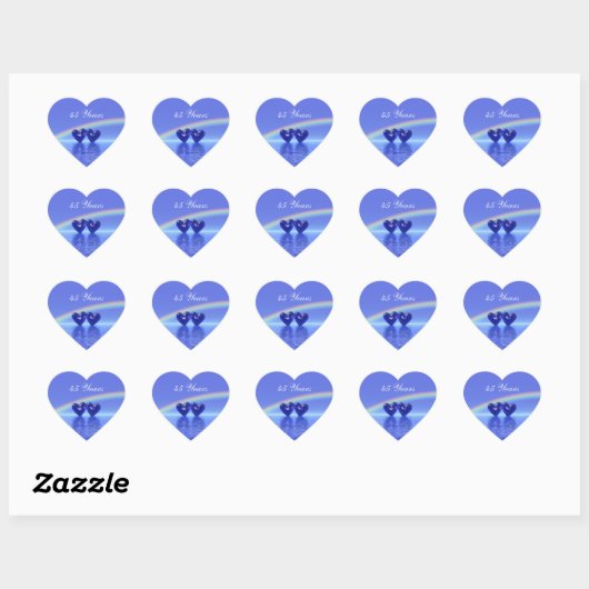 45e Jubileum Sapphire Hearts Hart Sticker (Vel)