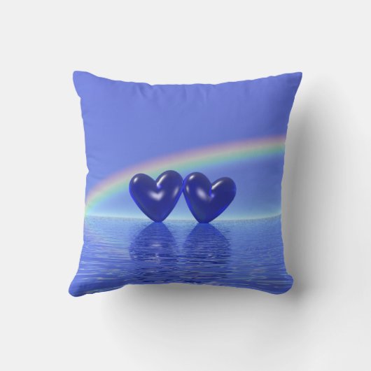 45e Jubileum Sapphire Hearts Kussen (Achterkant)