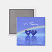 45e Jubileum Sapphire Hearts Magneet (Voorkant / Achterkant)
