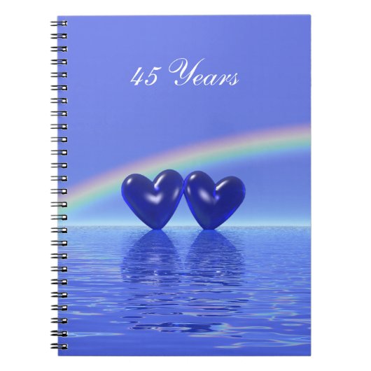 45e Jubileum Sapphire Hearts Notitieboek (Voorkant)