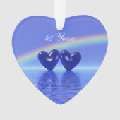 45e Jubileum Sapphire Hearts Ornament (voorkant)