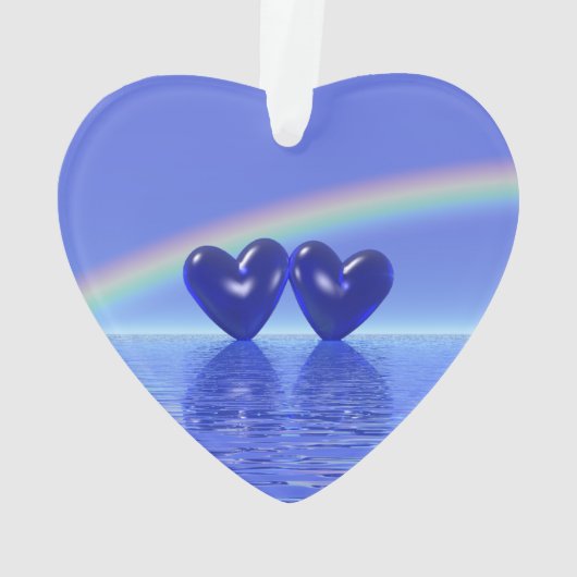 45e Jubileum Sapphire Hearts Ornament (achterkant)