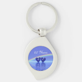 45e Jubileum Sapphire Hearts Sleutelhanger