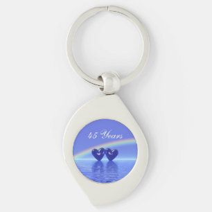 45e Jubileum Sapphire Hearts Sleutelhanger