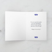 45e Jubileum Sapphire Hearts (Tall) Kaart (Binnen)