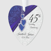 45e Jubileum Sapphire Wedding Keepomwille 3 Ornament (voorkant)