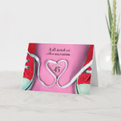 45e Jubileum Shoestring Heart en Sneakers Kaart (Voorkant)