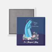 45e Jubileum van het religieuze leven Nun Pink Flo Magneet (Voorkant / Achterkant)