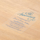 45e Jubileum van het Sapphire Wedding Acryl Uitnodigingen (Laagn)