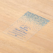 45e Jubileum van het Sapphire Wedding Acryl Uitnodigingen (Laagn)