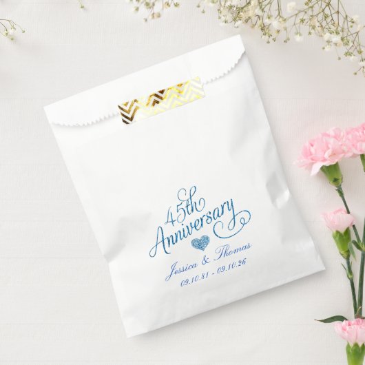 45e Jubileum van het Sapphire Wedding Bedankzakje (Gezegeld)