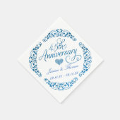 45e Jubileum van het Sapphire Wedding Servet (Hoek)