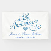 45e Jubileum van het Sapphire Wedding Spandoek (Horizontaal)