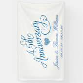 45e Jubileum van het Sapphire Wedding Spandoek (Verticaal)