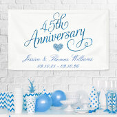 45e Jubileum van het Sapphire Wedding Spandoek