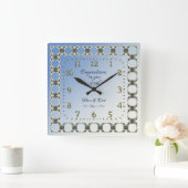 45e Jubileum van het Sapphire Wedding Vierkante Klok (Huis)