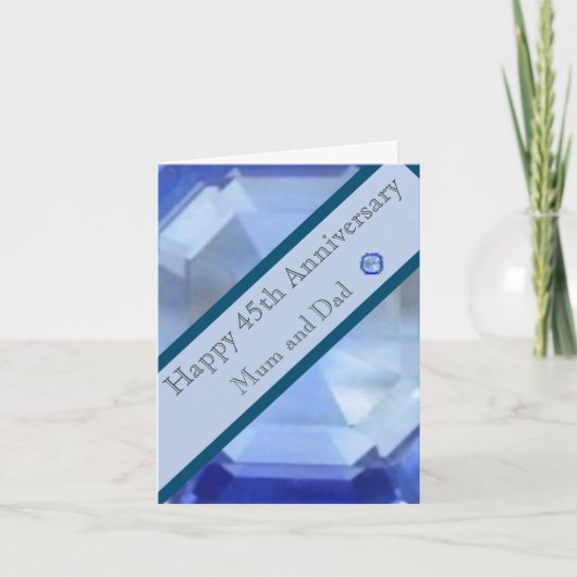 45e Jubileum voor bruiloft Kaart (Voorkant)