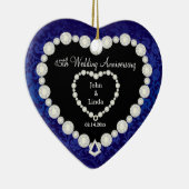 45e Jubileum voor bruiloft Keramisch Ornament (Rechts)