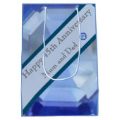 45e Jubileum voor bruiloft Medium Cadeauzakje (Achterkant)