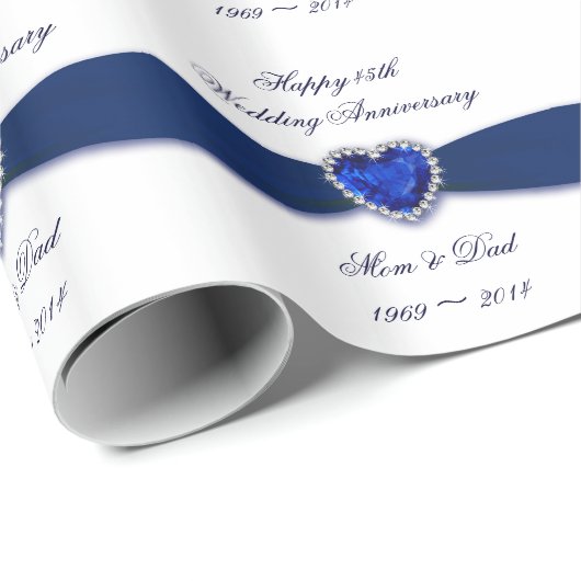 45e Jubileum voor weddenschappen Cadeaupapier (Rol Hoek)