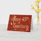 45e Jubileum - Zachte tekst - rood Kaart (Gele Bloem)