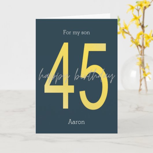 45e Kaart van blauwe en gouddag (Gele Bloem)